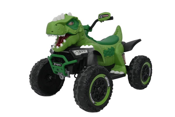 Dinosaur ATV for Kids – 12V Ride-On with T-Rex Design, Leather Seat & EVA Wheels