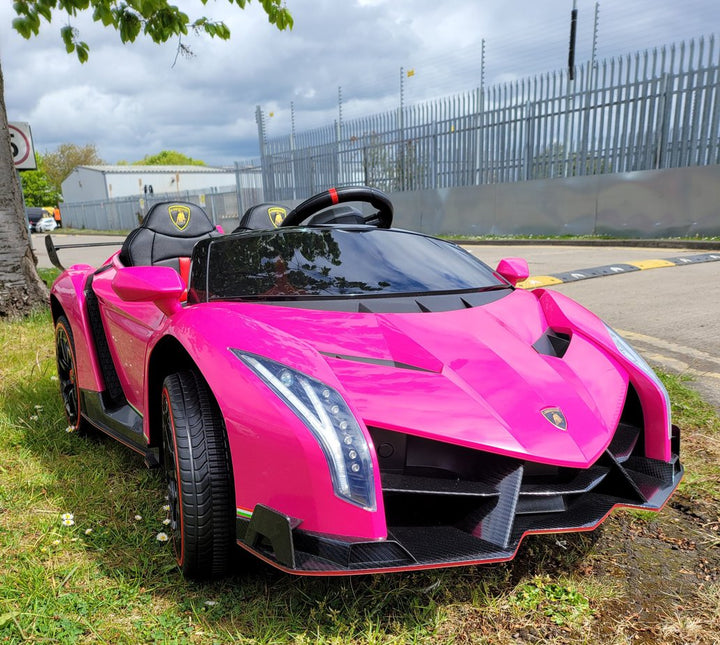 pink lamborghini kids car 2 seater 24v