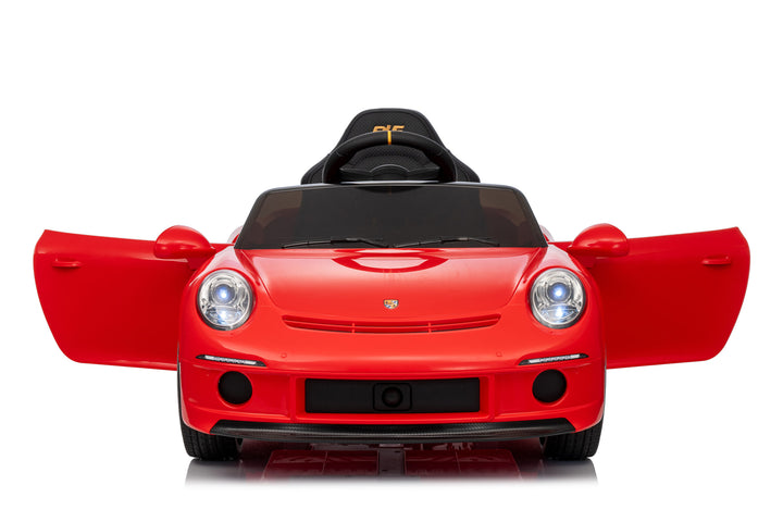 kids-porsche-ruff-12v-ride-on-toy-red-front-view
