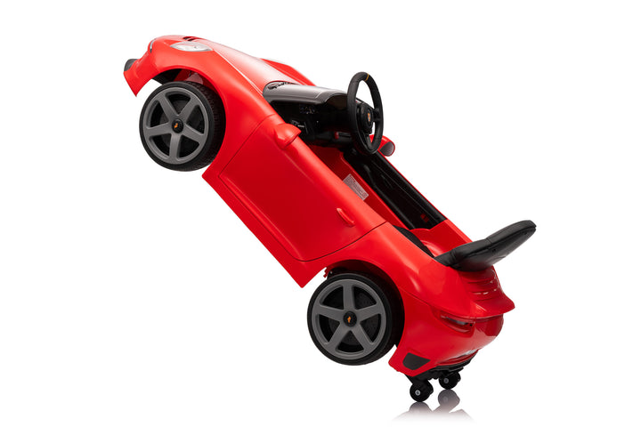 Kids Porsche Ride-On: Red & White Electric Toy