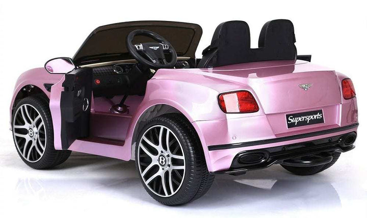 Pink electric car for kids with remote