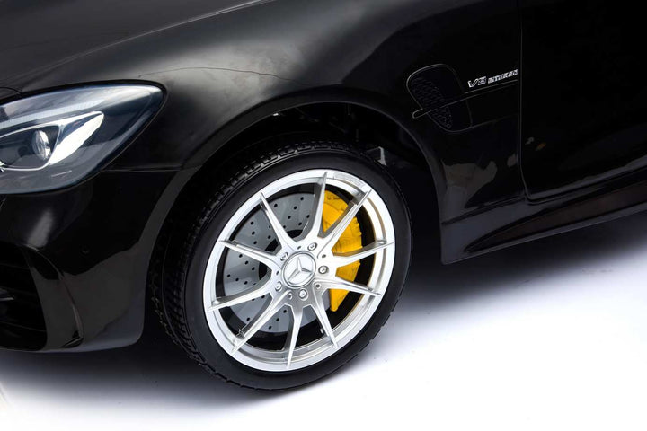 12v 2 Seater Mercedes GT R AMG Electric RIde on Car in black with alloys