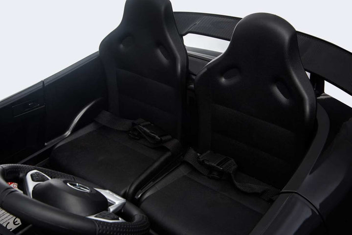 12v 2 Seater Mercedes GT R AMG Electric RIde on Car in black with 2 seats