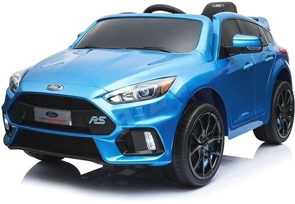 Blue 12v Ford Focus RS kids ride on car with parental remote control