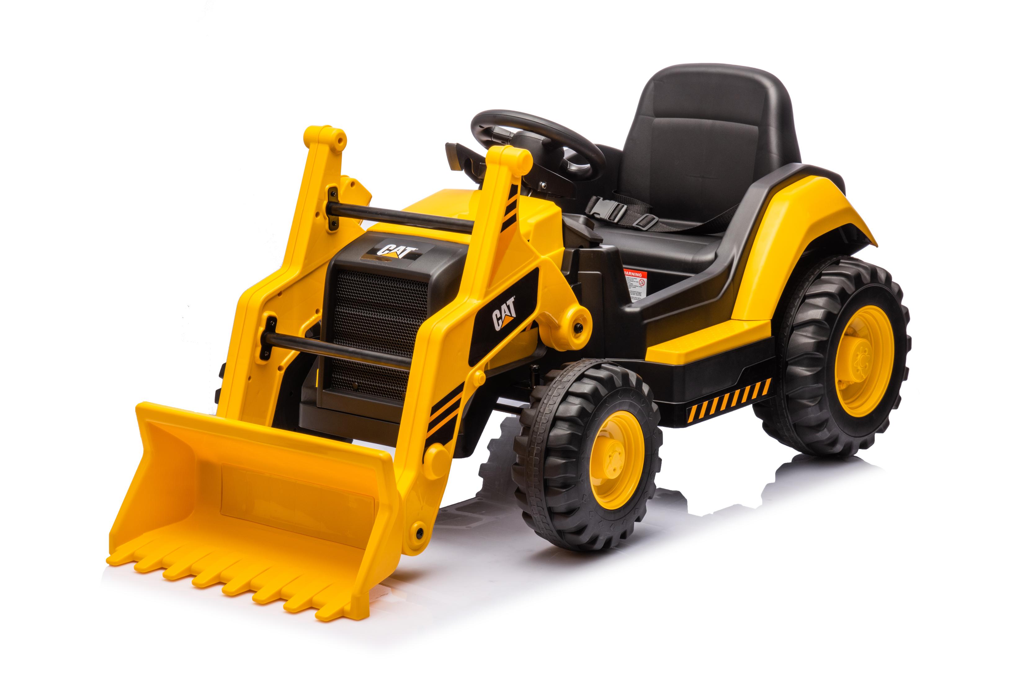 Caterpillar CAT Kids Electric Front Loader Tractor – 12V Ride On with ...