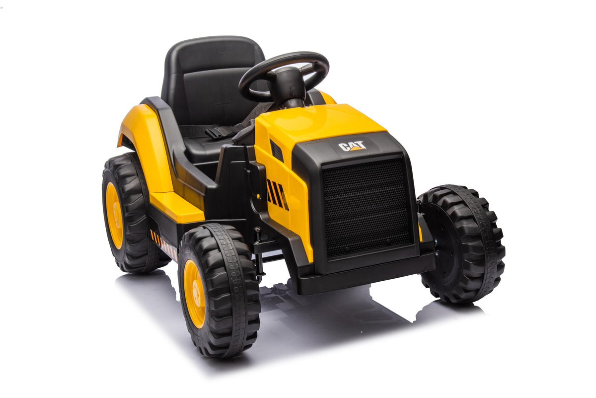 Licensed CAT Ride On Kids Electric Tractor – 12V Battery, Remote Control & MP3