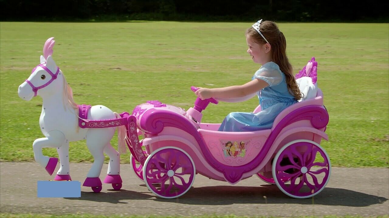 Disney Princess Horse & Carriage Licensed Electric Ride On – Electric ...