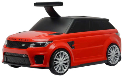 Red Official Licensed Range Rover Sport SVR 2 in 1 Foot to Floor Push Along Ride on Car and Luggage Suitcase