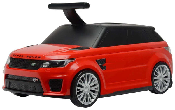 Red Official Licensed Range Rover Sport SVR 2 in 1 Foot to Floor Push Along Ride on Car and Luggage Suitcase