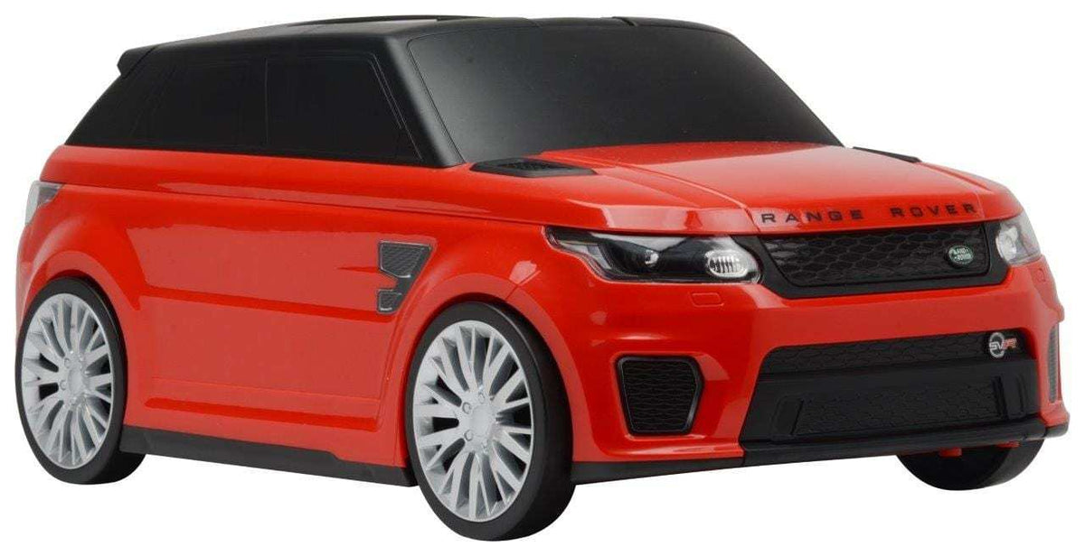 Red Official Licensed Range Rover Sport SVR 2 in 1 Foot to Floor Push Along Ride on Car and Luggage Suitcase