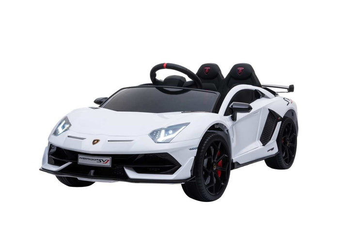 Licensed Lamborghini SVJ 12V Children’s Electric Ride On Car in White