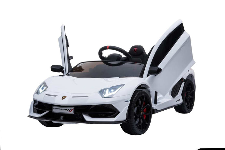 Licensed Lamborghini SVJ 12V Children’s Electric Ride On Car in White