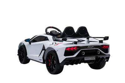 Licensed Lamborghini SVJ 12V Children’s Electric Ride On Car in White