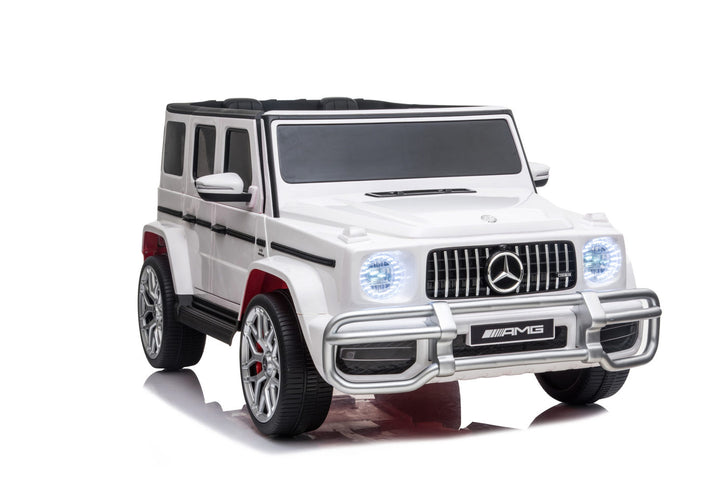 electric ride on car Mercedes g wagon amg white