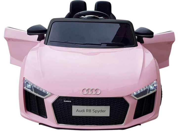 12v Blue audi r8 spyder ride on car with front led lights