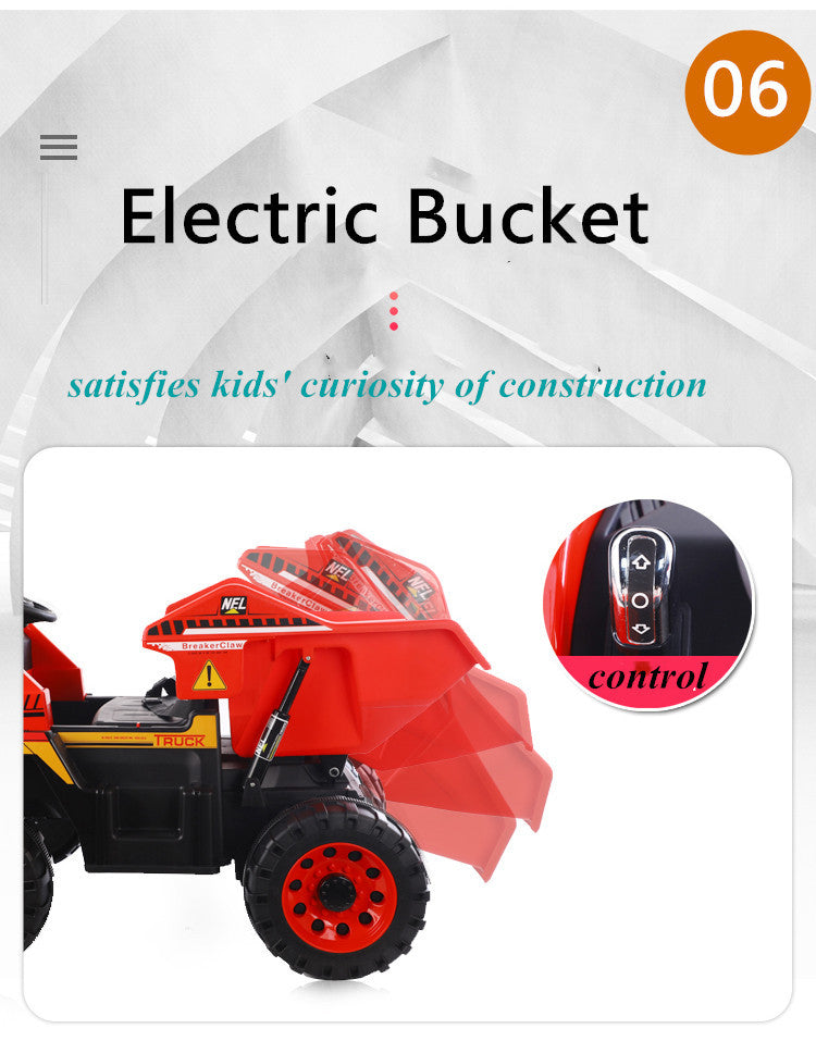 Kids Construction Truck 12V Electric Ride-on Vehicle