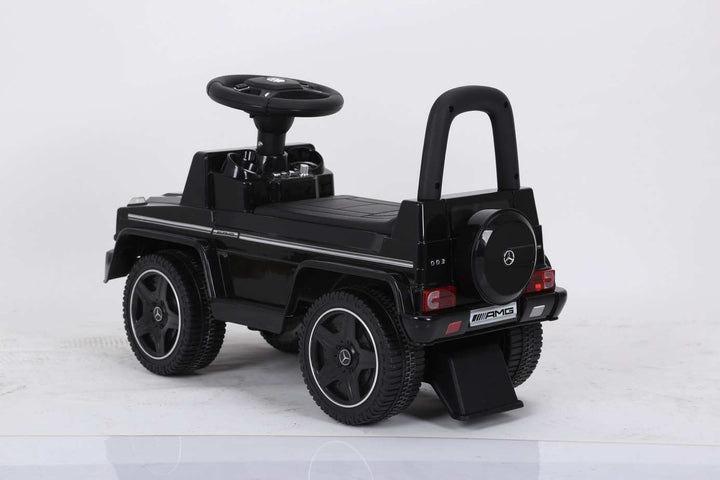Black Licensed Mercedes G63 AMG Foot To Floor Push Along Ride On