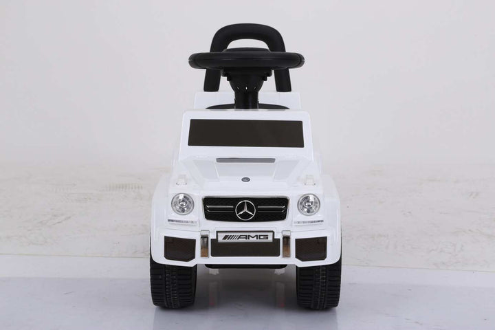 White Licensed Mercedes G63 AMG Foot To Floor Push Along Ride On