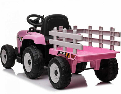 kids pink farm tractor