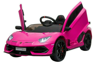 Licensed Lamborghini SVJ - 12V Children’s Electric Ride On Car - Pink