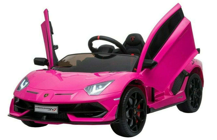 Licensed Lamborghini SVJ - 12V Children’s Electric Ride On Car - Pink