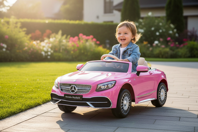 Mercedes Maybach S650 - Kid Riding in Garden