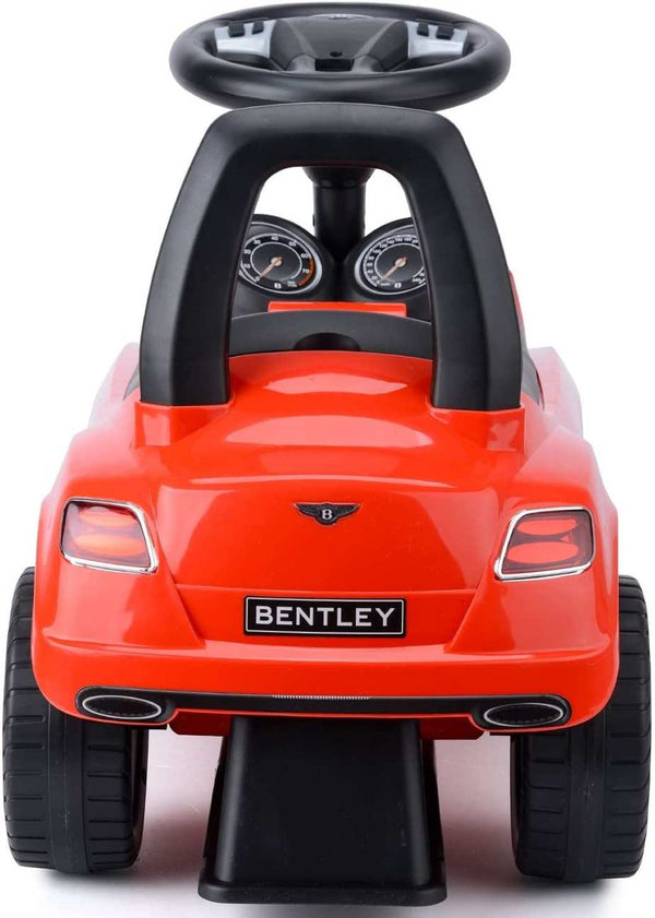 Red Licensed Bentley GT Foot to Floor Push Along Ride on