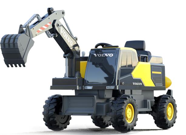 Volvo Kids Ride on Excavator 12V With Leather Seat and Parental Remote