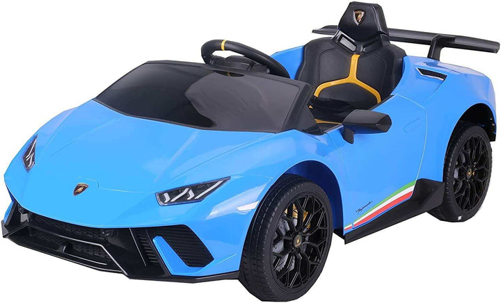 Toddlers ride on Blue car Lamborghini