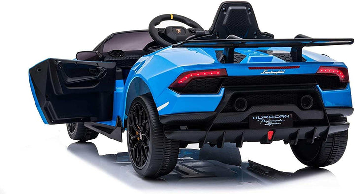 Blue Electric ride on Lamborghini Huracan car