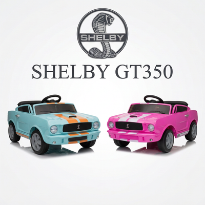 Shelby GT350 main image featuring both colour options and background logo