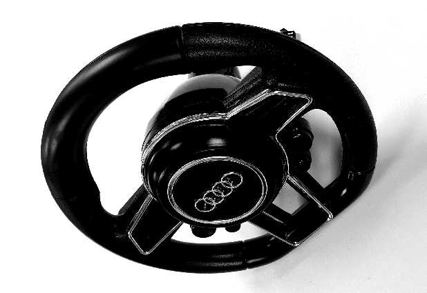 r8 compact ride on car steering wheel