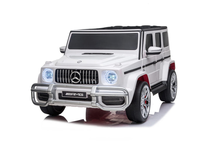 white g wagon 2 seats electric car for kids