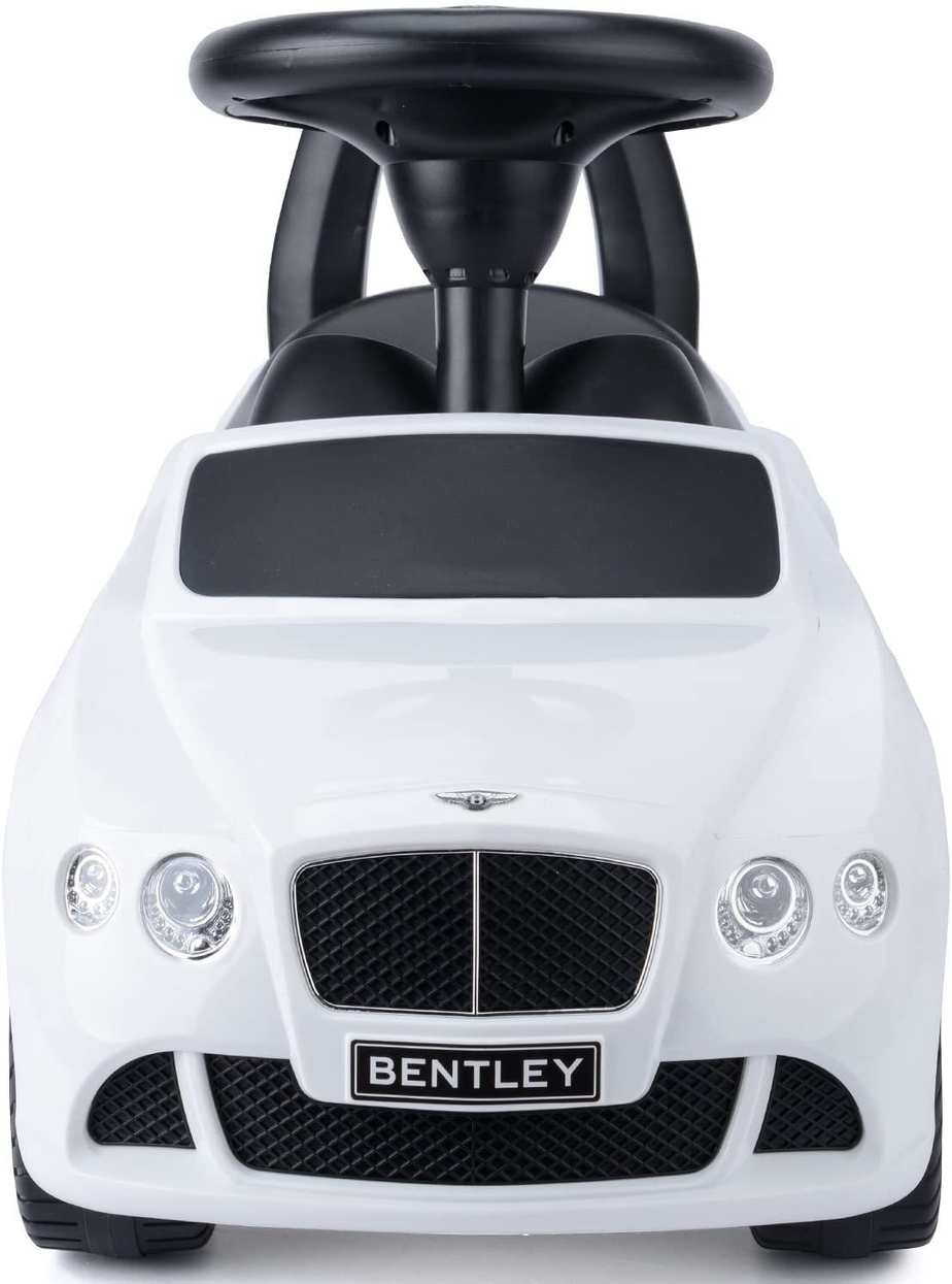 White Licensed Bentley GT Foot to Floor Push Along Ride on