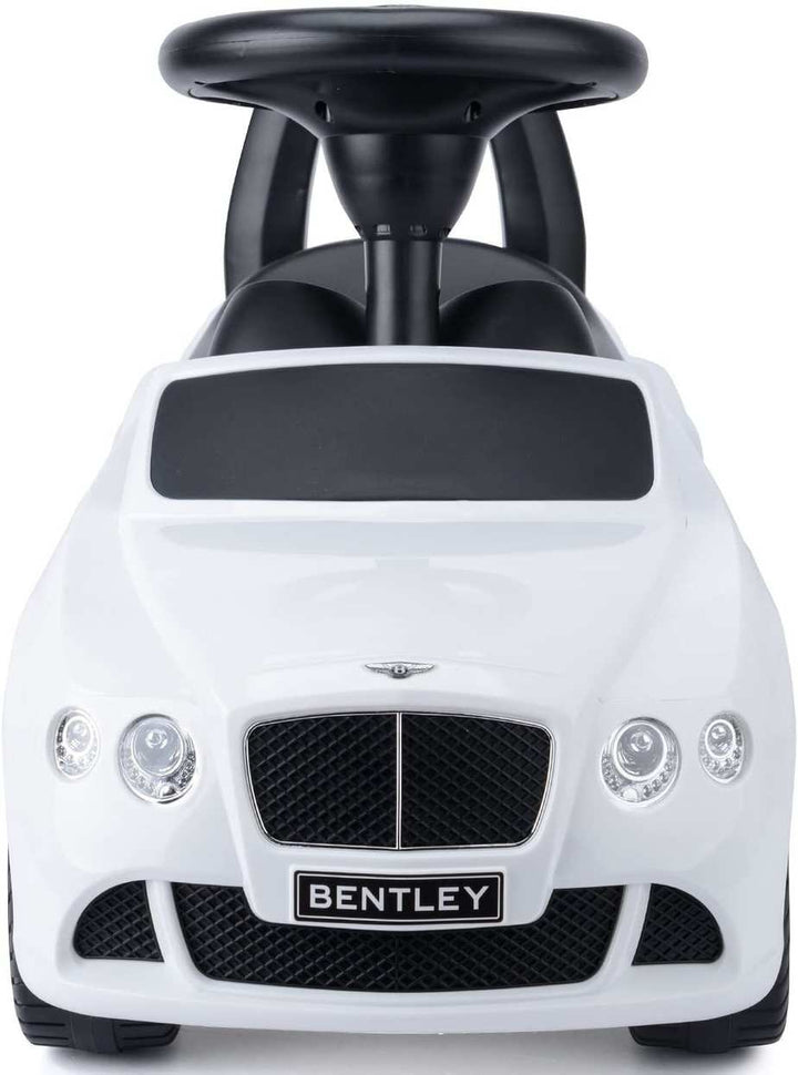 White Licensed Bentley GT Foot to Floor Push Along Ride on