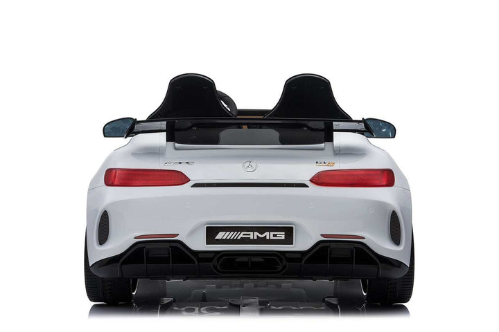 12v 2 Seater Mercedes GT R AMG Electric RIde on Car in white with rear lights