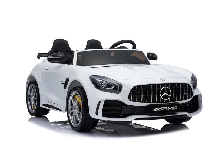 12v 2 Seater Mercedes GT R AMG Electric RIde on Car in white with parental remote