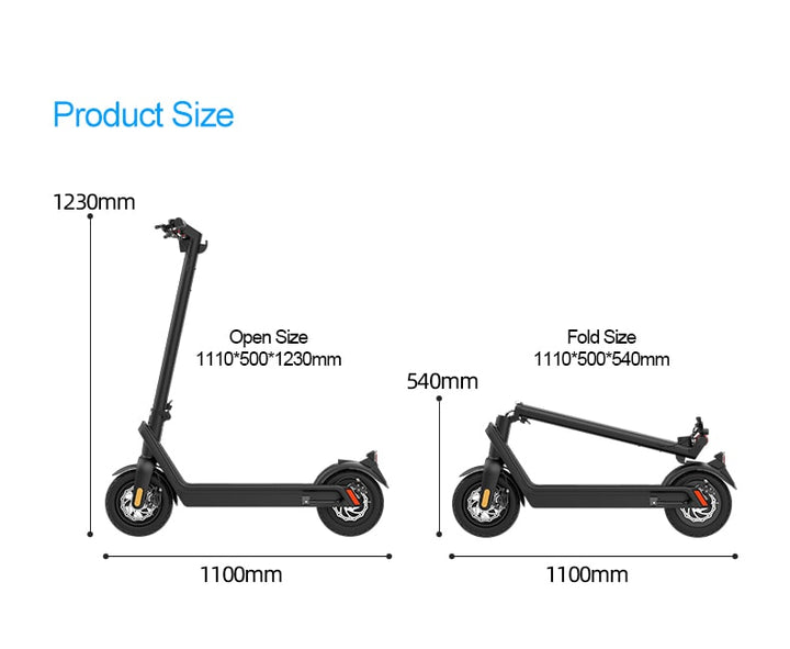 x9 neo outlaw scooter size