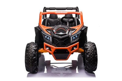 24V Electric Ride On Buggy 2 Seater with Leather Seat Rubber Wheels and MP4 TV