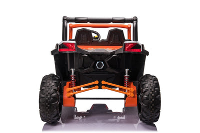 24V Electric Ride On Buggy 2 Seater with Leather Seat Rubber Wheels and MP4 TV