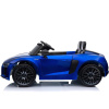 12v Blue audi r8 spyder ride on car side view