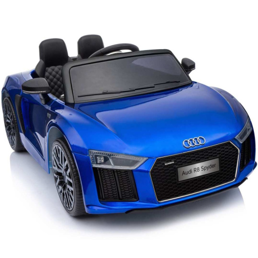 12v Blue audi r8 spyder ride on car with parental remote control