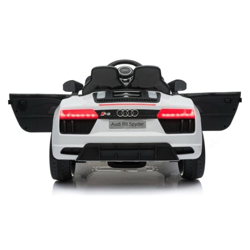 12v White audi r8 spyder ride on car with remote