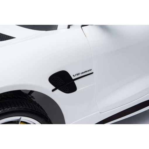 12v 2 Seater Mercedes GT R AMG Electric RIde on Car in white with air vents