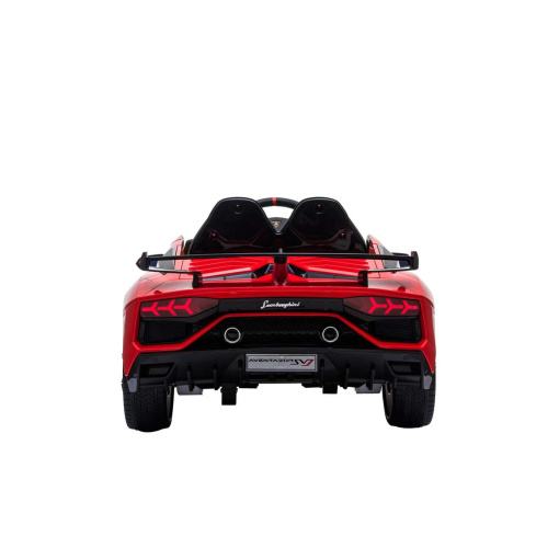 12v Ride On Electric Red Lamborghini Aventador SVJ Car with Parental Remote Control +Leather Seat & Rubber Wheels-1500