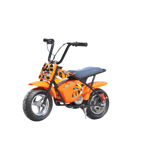 orange 250w electric mini moto dirt bike