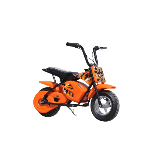 orange 250w electric mini moto dirt bike