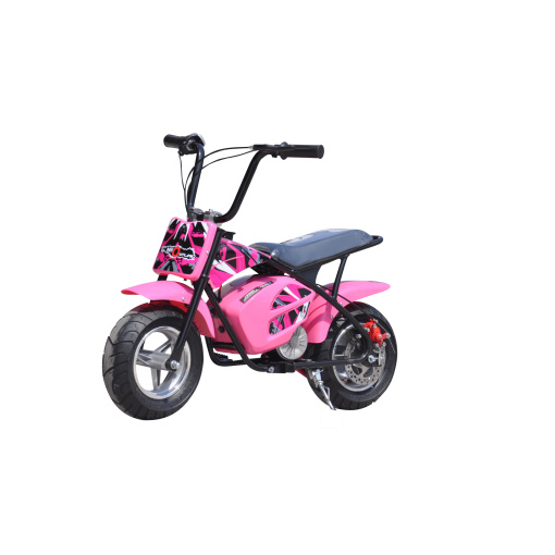 pink 250w electric mini moto dirt bike