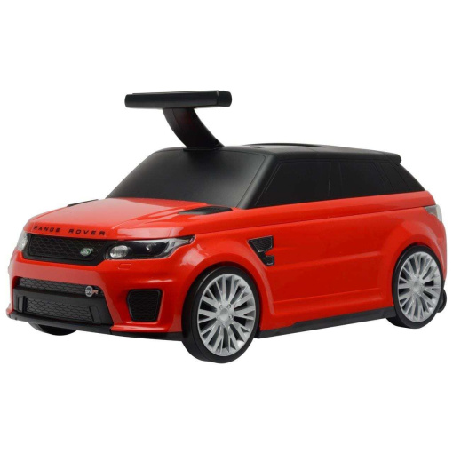 Red Official Licensed Range Rover Sport SVR 2 in 1 Foot to Floor Push Along Ride on Car and Luggage Suitcase