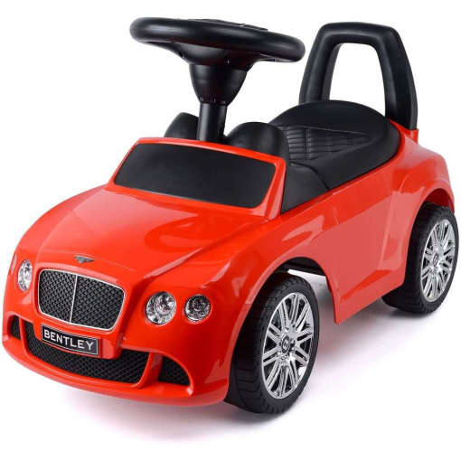 Red Licensed Bentley GT Foot to Floor Push Along Ride on